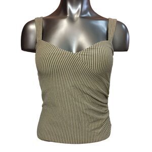 Express One Eleven Women's Brown Cropped Tank Top Small